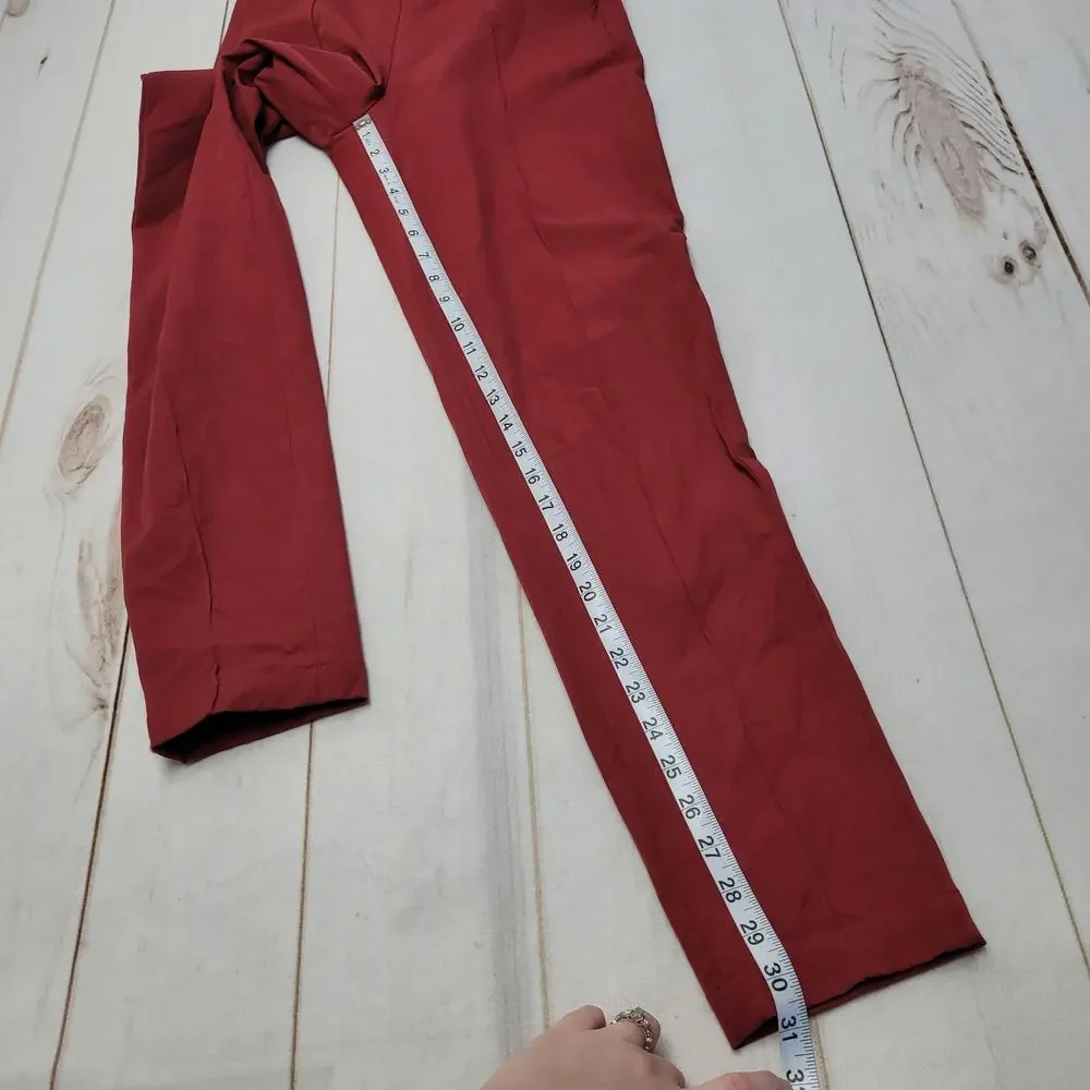 Lululemon Lab Nai trouser high rise tapered seamed red pants 6